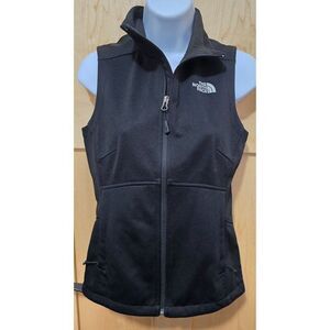 The North Face Black Full-Zip Softshell Vest Lightweight Outdoor Activewear